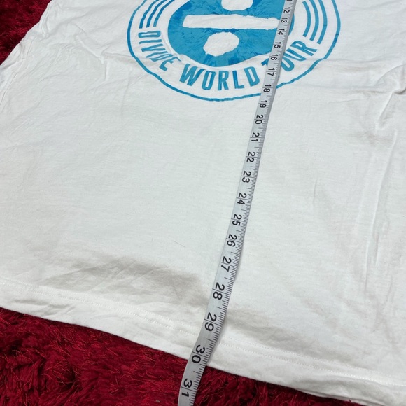 Ed Sheeran Divide World Tour Tee Black XL USA Dates White Blue Plus X - Picture 7 of 7